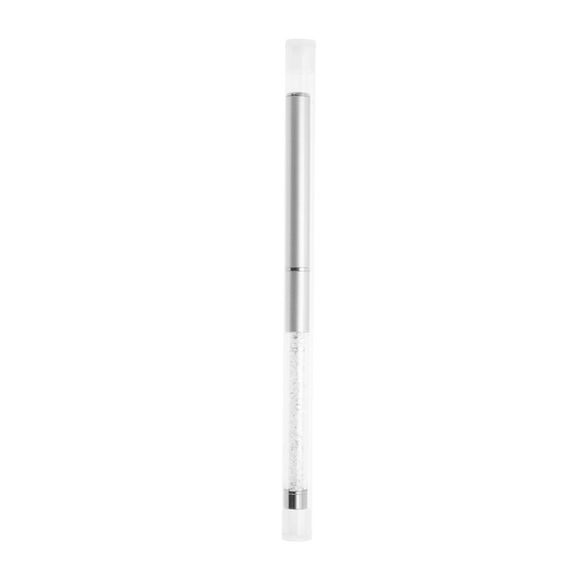 Makeup Rhinestone Eyelash Brush Silver Tone - Picture 1 of 5